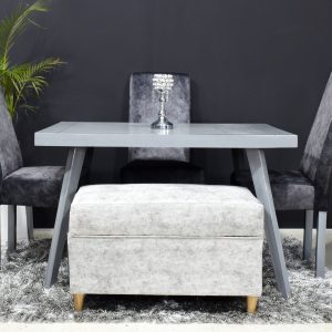 Comedor Boreal 3 sillas y Puff Baúl